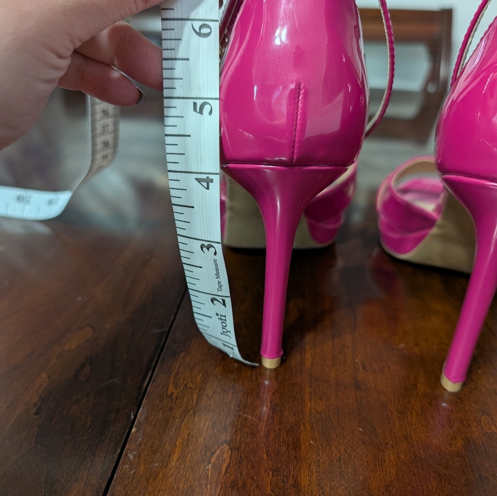 3/$30 Kelly & Katie Hot Pink Platform Heels - Picture 4 of 7